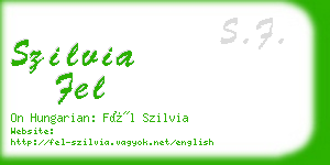 szilvia fel business card